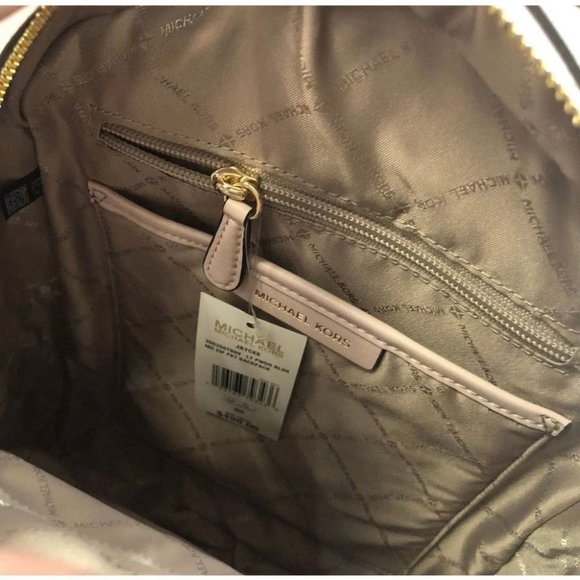 Michael Kors Jaycee Medium Leather Backpack Powderblush - Picture 6 of 7